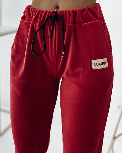 Комплект жіночих велюрових світшотів Royalfashion Red