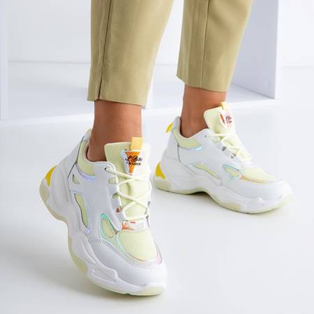 Бело-желтые спортивные кроссовки Hyeto - Обувь