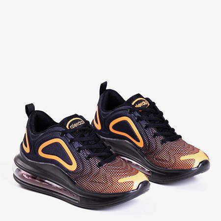 Черные и оранжевые женские спортивные туфли с прозрачной подошвой Fusion - Обувь