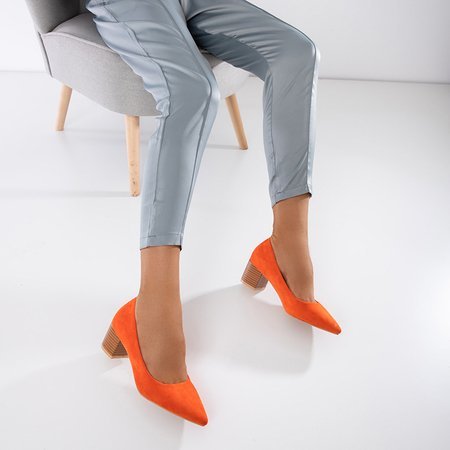 Оранжевые женские туфли на каблуках Santi
