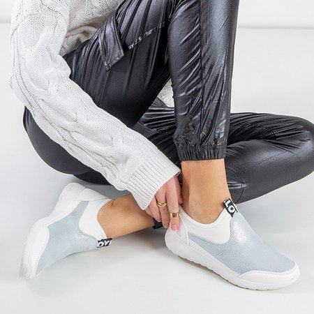 OUTLET Бело-серебристая женская спортивная обувь Jadena - Обувь