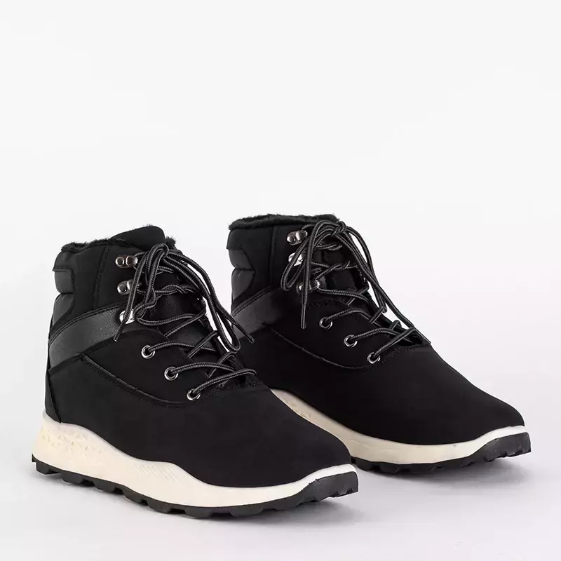 OUTLET Черные мужские утепленные ботинки Nuok - Обувь