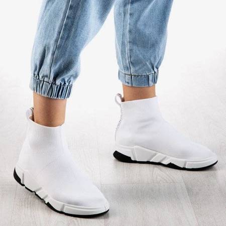OUTLET Женские белые спортивные туфли с носком сверху Nyla - Обувь