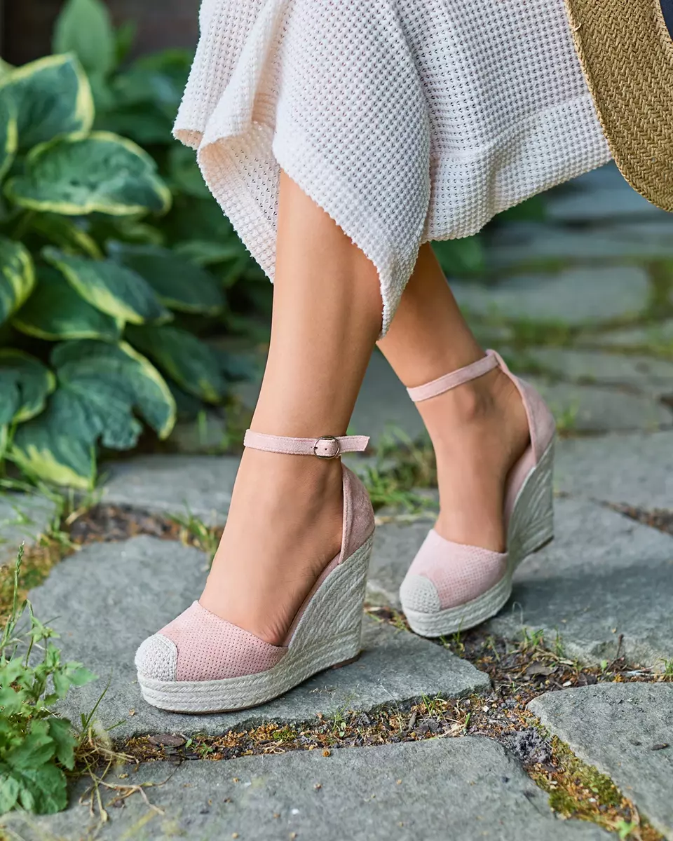 Royalfashion Розовые женские сандалии Meylasi на каблуке