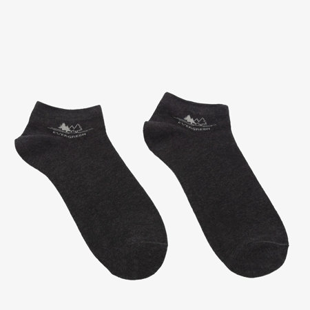 Темно-серые мужские носки до щиколотки - Нижнее белье
