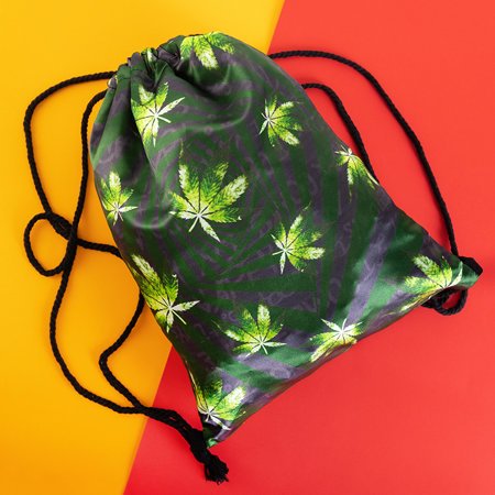 Темно-зеленый рюкзак с принтом