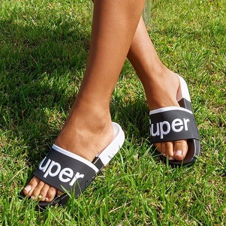 Женские черные сандалии с надписью Supera - Обувь