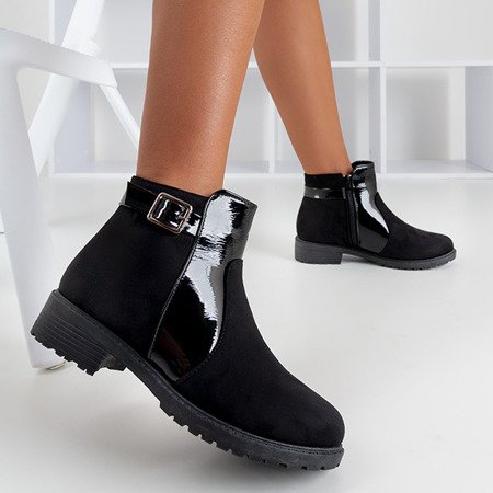 женские черные сапоги с пряжкой Konzuma - Обувь