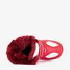 Белые и красные зимние сапоги для девочек с принтом Gilma - Обувь