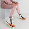 Белые спортивные ботинки с оранжевыми вставками Krillas