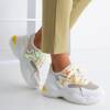 Белые спортивные кроссовки с желтыми вставками Pitaja - Обувь