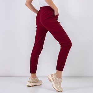 Бордовые женские брюки - Одежда