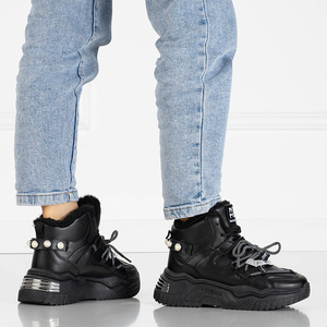 Черные кроссовки с утеплителем Pommie - Обувь