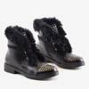 Черные женские ботинки с мехом Flaminia - Обувь