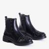 Черные женские сапоги с заклепками Bombsa - Обувь