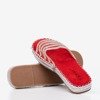 Красные прозрачные тапочки с фианитом Noumeia - Обувь
