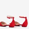Красные женские балетки на плоской подошве Arinida - Обувь