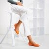 Неоновые оранжевые женские экокожи - кожа Nastis - Обувь