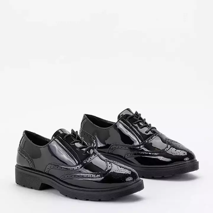 OUTLET Черные лакированные оксфорды для женщин Jogya- Footwear
