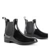 OUTLET Черные женские резиновые сапоги с миндалевидным мыском Idelle - Обувь