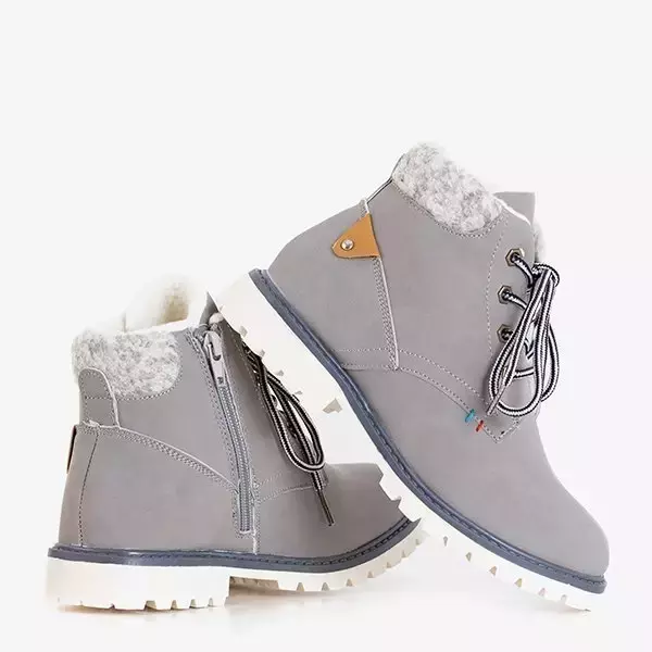 OUTLET Серые утепленные ботинки Tiptop для мальчиков - Обувь