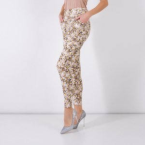 Разноцветные женские брюки с леопардовым принтом - Одежда