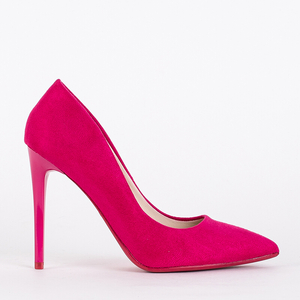 Розовые женские туфли на каблуке Veneci