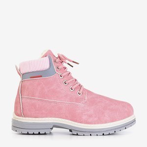 Розовые женские утепленные ботинки Triniti - Обувь