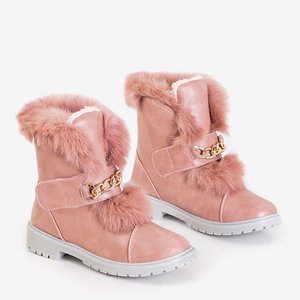 Розовые женские зимние сапоги на меху Enila - Обувь