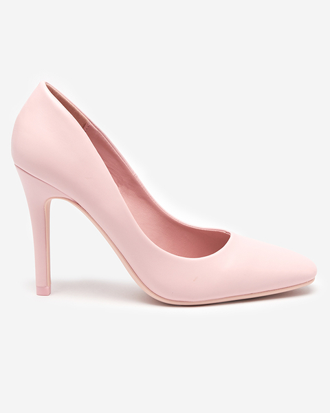 Светло-розовые женские туфли с квадратным носом Vaseka