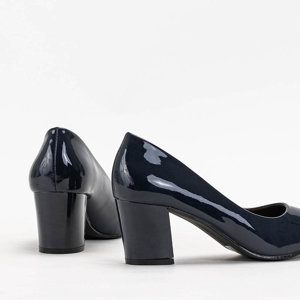 Темно-синие женские лакированные туфли Klorine