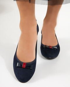 Темно-синие женские туфли на каблуке Sentido