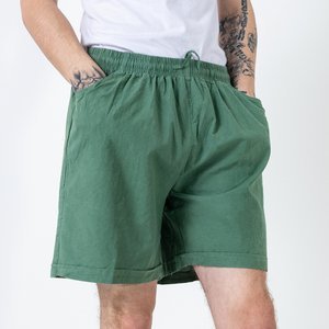 Темно-зеленые мужские шорты с карманами