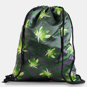 Темно-зеленый рюкзак с принтом