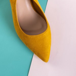 Желтые женские туфли на каблуках Siofra