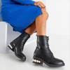женские черные кроссовки на плоской подошве с жемчугом Minot - Обувь