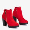 Женские красные ботильоны с декоративной молнией Tantana - Обувь