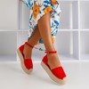 Женские красные эспадрильи на платформе Savanto - Обувь