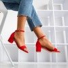 Женские красные сандалии на невысокой стойке Первая любовь - Обувь