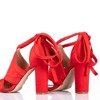 женские красные сандалии на высокой стойке с голенищем Lanaline - Обувь