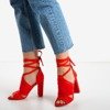 женские красные сандалии на высокой стойке с голенищем Lanaline - Обувь