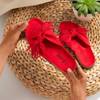 Женские красные тапочки с бахромой Amassa - Обувь