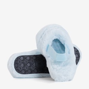 Женские меховые тапочки Fornax blue - обувь
