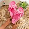 Женские тапочки Amassa неоново-розового цвета с бахромой - Обувь