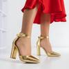 Золотые женские туфли на каблуках с животным тиснением Gerdasi - Обувь