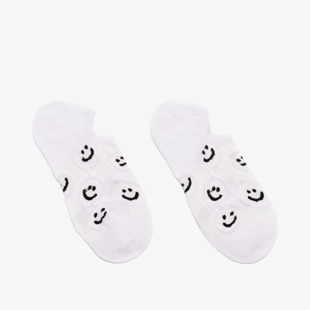 Білі жіночі шкарпетки ніжки посмішка - Нижня білизна