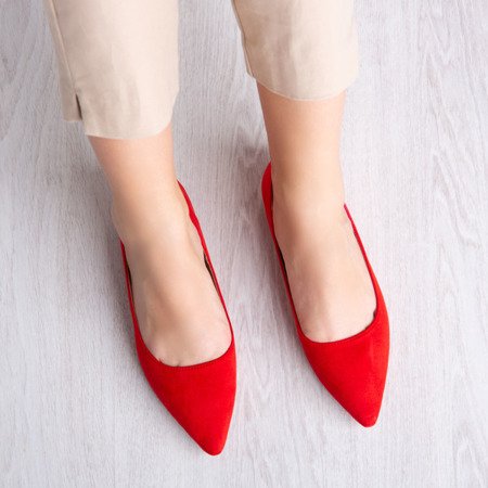 Червоні туфлі-балерини з носом Revissel - Взуття 1