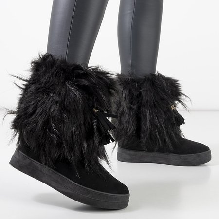 Чорні жіночі зимові чоботи з прикрасами Astride - Взуття