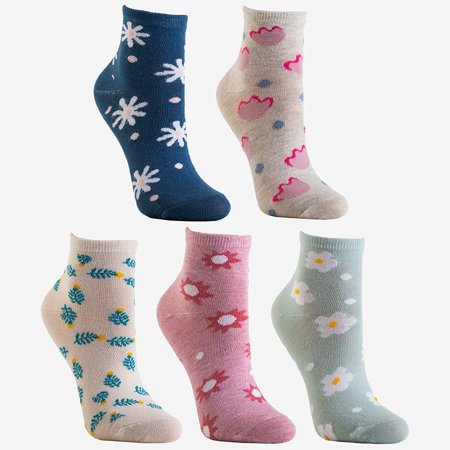 Кольорові дитячі шкарпетки з принтом, набір з 5 пар