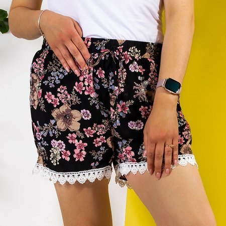 Короткі жіночі шорти з квітчастим принтом PLUS SIZE